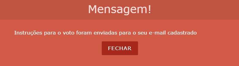 Mensagem de Confirmação